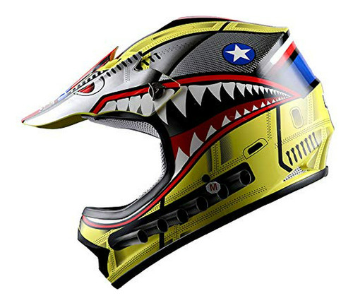 Casco Juvenil De Motocross 1storm Bmx Mx Atv Dirt Bike Star 