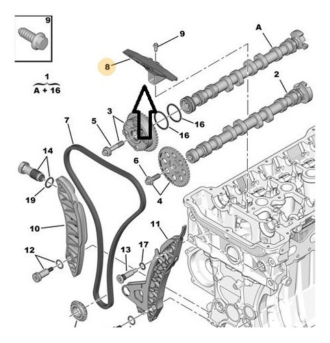 Sapata De Distribuição Peugeot 308 Original Novo