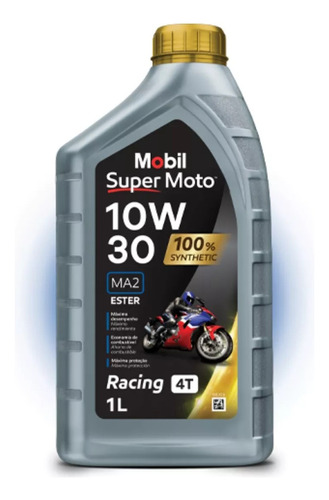 Óleo Para Moto Mobil Super Moto 4t 10w30 100% Sintético
