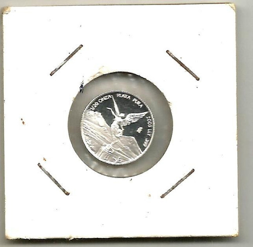 Moneda De 1 /20 De  Onza De Plata Angel 1995 Acabado Espejo