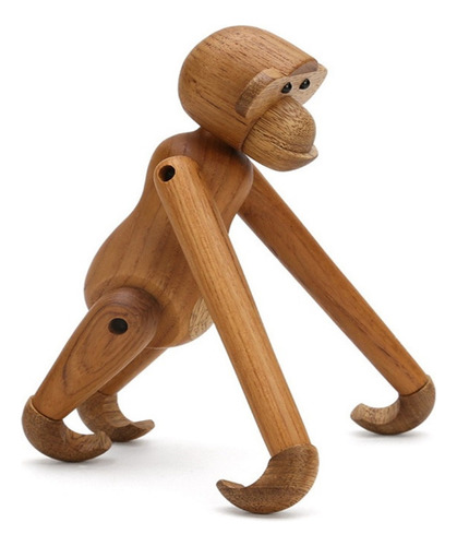 Macaco De Madeira Maciça Animal Pode Pendurar Decorações