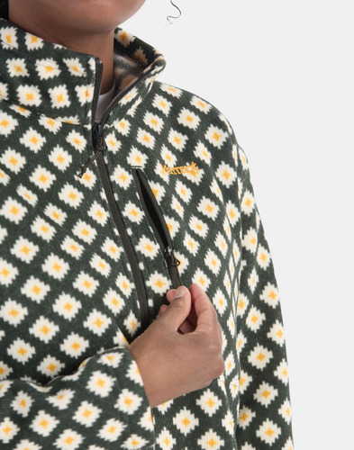 Polar Mujer Marmot W Heavy Drop Line Printed Half Zip Verde