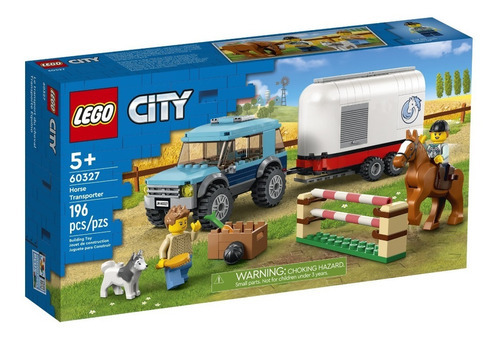 Lego City Auto Transporta Caballos + Mascotas Y Obstaculos Cantidad De Piezas 196