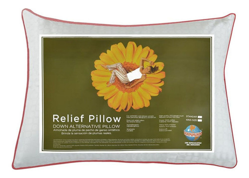 Almohada Dormimundo Relief King 50x90 Cm Color Blanco