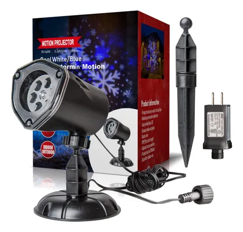 Proyector De Luces Navideñas Con Diseño De Copos De Nieve Pa
