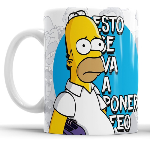 Taza De Cerámica Los Simpson Homero Esto Se Va A Poner Feo