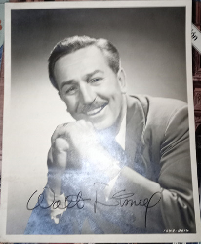 Foto Walt Disney 25*20 Cm Blanco Y Negro Leer Descripcion