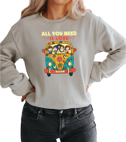 Sudadera All You Need Is Love Traje Beatl Capucha Banda Rock