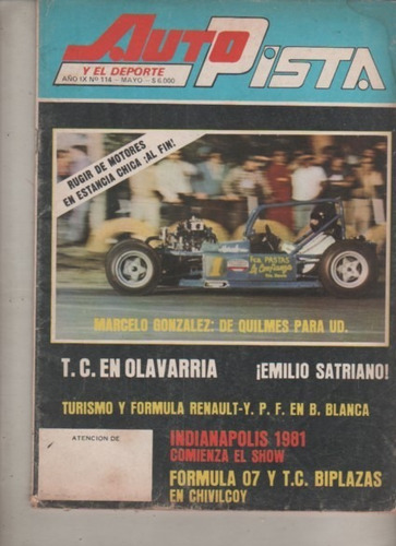 Revista De Automovilismo - Auto Pista - Año 1981 - T . C. 