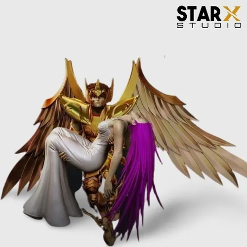Diorama Sagit rio E Saori Kid Action Figure Saint Seiya