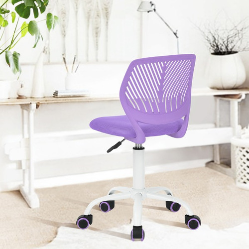 Silla De Oficina Altura Ajustable Carnation Púrpura Moderna