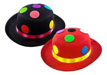 Comprar 2 Sombreros Bombín Con Lunares De Tela - Big Party Cotillón