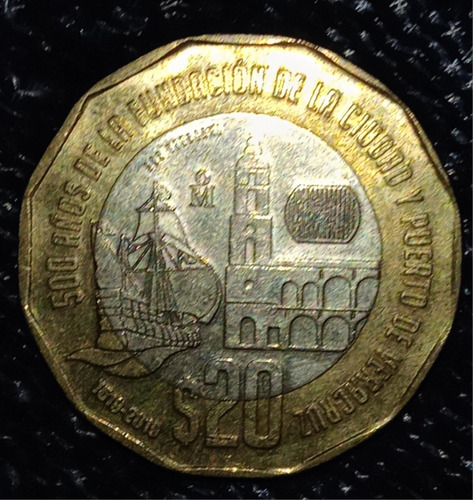  Puerto De Veracruz México 1519-2019 Unc Moneda Commemorativ