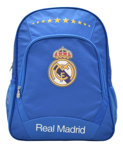 Mochila Real Madrid Club De Futbol Original Azul Estampado Primaria 117661 Ruz