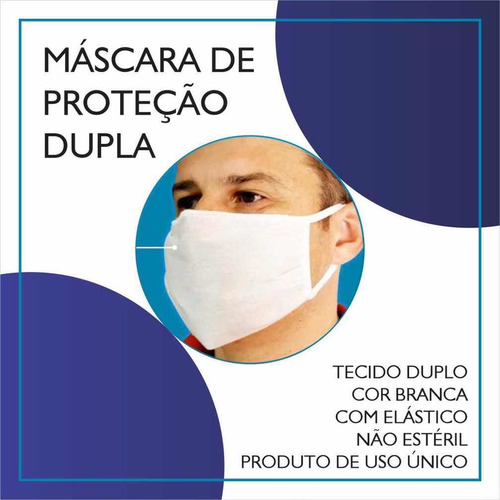 Kit 10 Máscaras Higienizadas Protetora Tnt Dupla Descartáv