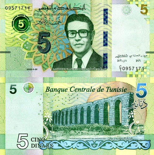 Túnez - 5 Dinares - Año 2022