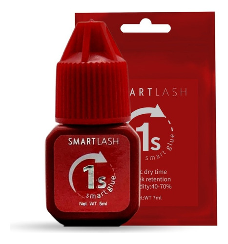 Adhesivo Para Pestañas 1x1 Tapa Roja Ultra Strong Smart Lash Color Rojo 1s