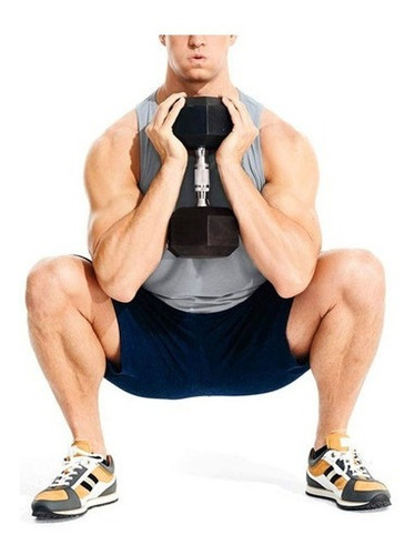 Mancuerna Pesa K6 Gym Fitness Hex Encauchetada 25 Lb