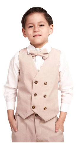 Conjunto Beige Traje Formal Niño