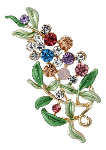 De Broche De Flores De Diamantes De Imitación 3 Piezas