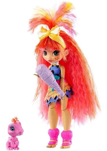 Imagen 3 de 6 de Mattel, Muñeca Emberly Cave Club , Con Cabello Rosa, Muñeca