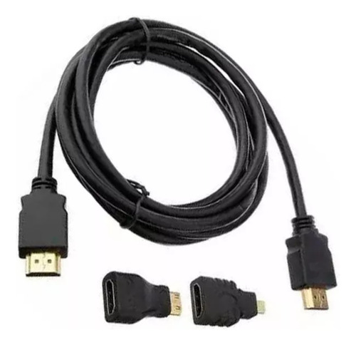 Cabo Hdmi 3 Em 1 Adaptador Micro Mini Cabo Hdmi