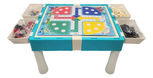Mesa Juego 11 En 1 Ajedrez, Ludo, Serpiente, Damas Y Más