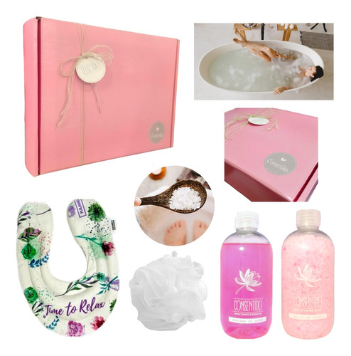 Set Kit Caja Regalo Mujer Spa Rosas Zen Aroma N20 Feliz Día
