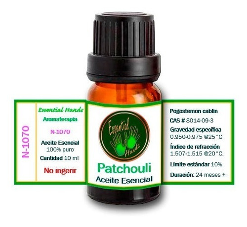 Imagen 1 de 2 de Patchouli 10 Ml - Aceite Esencial - Aromaterapia