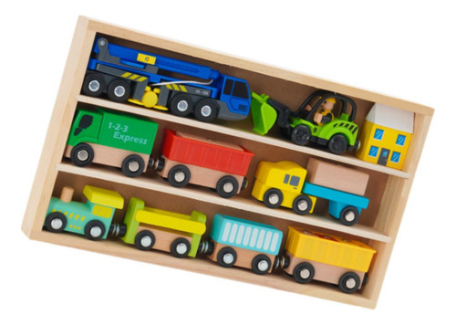 Juego De Juguetes De Tren De Madera Montessori Con Estilo C