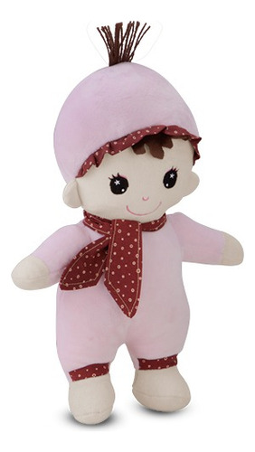 Boneca De Pano Bruna 32 Cm Antialérgica