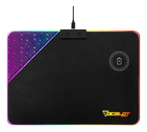 Ocelot Gaming Ompr01 - Mousepad Rgb Rígido Carga Inalámbrica