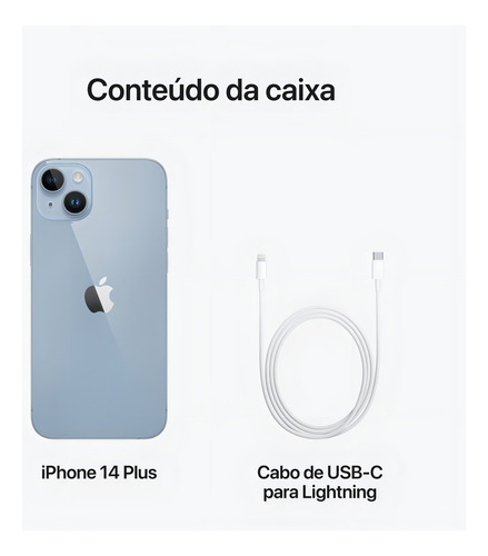Apple iPhone 14 Plus (256 GB) - Azul - Excelente (Recondicionado)