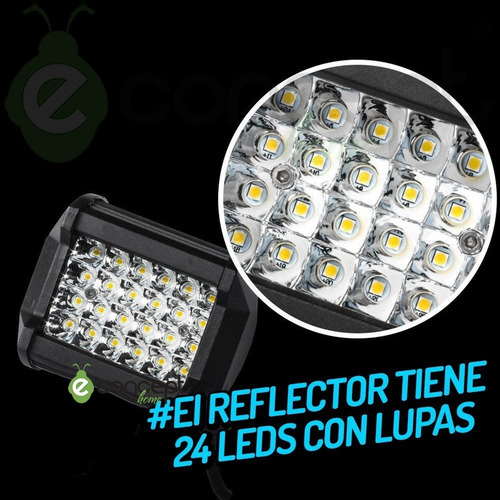 Imagen 10 de 10 de Caja X 2 Faros Reflector Led 70w Negro 12v Para Camioneta