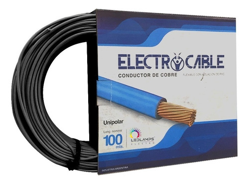 Cable Unipolar 6mm Rollo 100 Mts Electrocable Colores