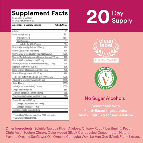 Smartypants Vitaminas Womens Mujer Free Sugar 60 Gomitas Sabor Naranja