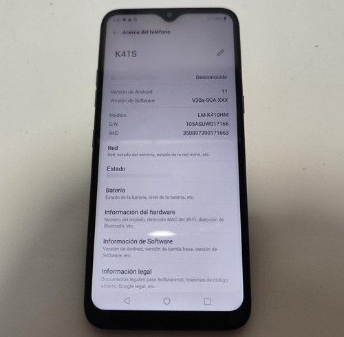 Lg K41s 32 Gb Azul 3 Gb Ram En Excelente Estado. Azul Acero (Usado)
