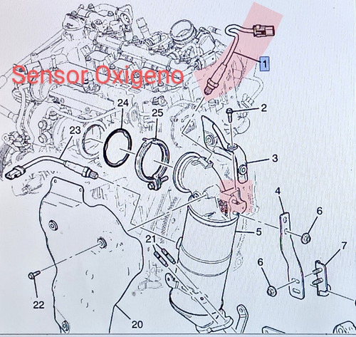 Sensor Oxigeno Pos-1 Equinox Ng 2018/21. Gm Orig. 12701634.