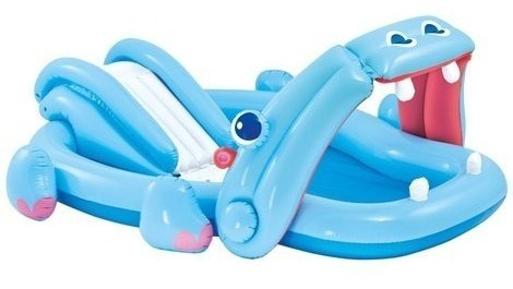 Piscina Inflable De Hipopótamo Tobogán Y Chorro Intex 57150