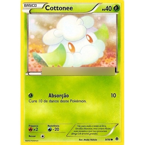 Cottonee - Pokémon Planta Comum - 9/98 - Pokemon Card Game