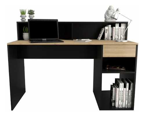 Escritorio Con Repisa C/cajon Table´s 3049 Olmo Negro