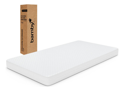 Colchón Cuna Bebe Impermeable Memory 100x70x7 Hipoalergénico Antiácaros Antibacterial Funda Desmontable Lavable Firmeza Media Peso Máx 30 Kg Espuma De Poliuretano