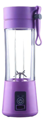 Mini Liquidificador Portátil Roxo Recarregável Usb 6 Lâminas