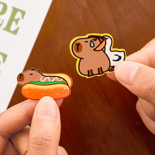 6 Peças De Broche De Capivara, Faça Você Mesmo, Emblema De C