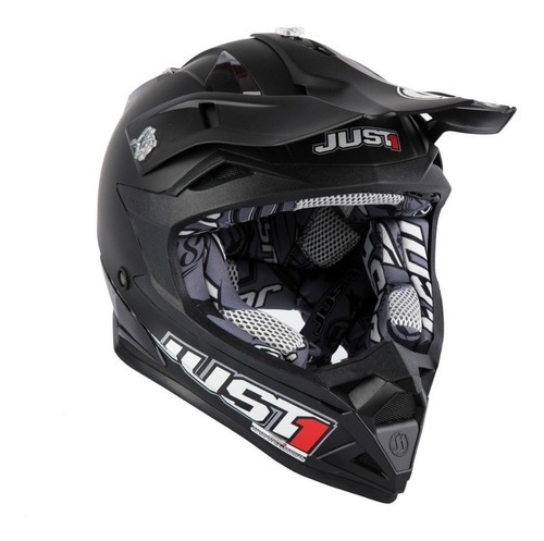 Casco Just1 Enduro Motocross Pro Solid Matt Black