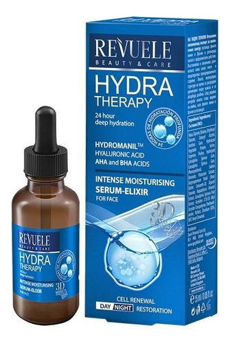 Revuele Hydra Therapy · Suero Elixir Humectación Intensiva