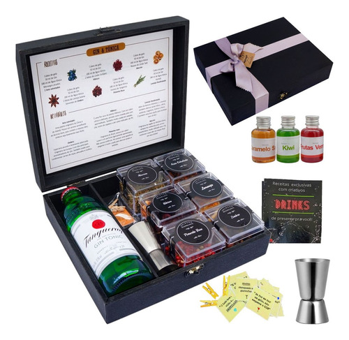 Kit Gin Tonica Tanqueray + 6 Especiarias + Dosador + Xaropes