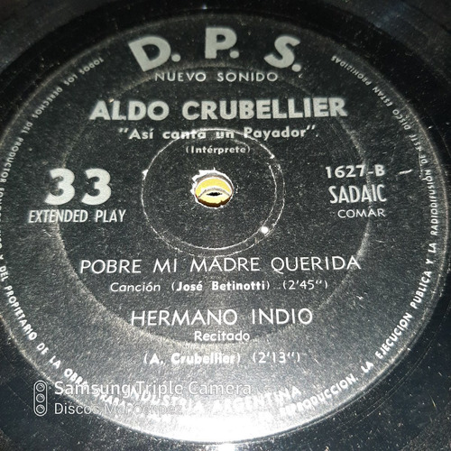 Simple Aldo Crubellier Asi Canta Un Payador D.p.s.  C15