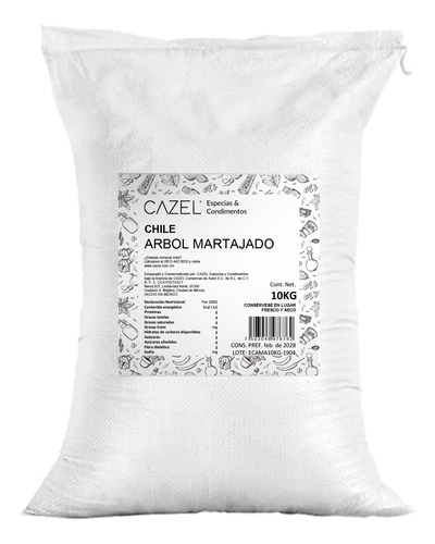 Saco De Chile De Árbol Martajado Oaxaca 10kg
