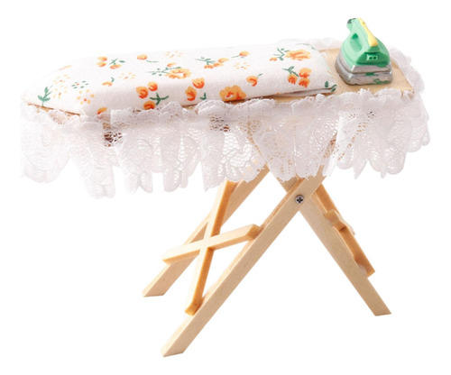 Juego De Planchado En Miniatura Para Casa De Muñecas,